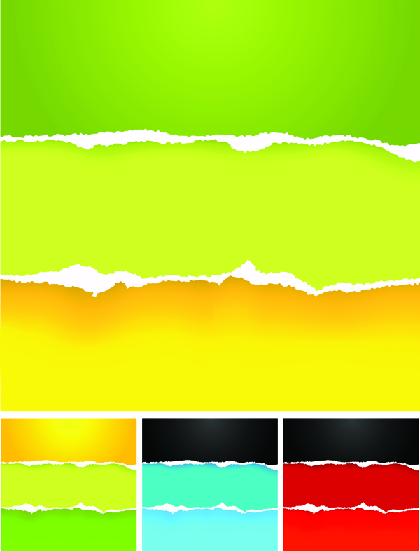 free vector Colorful torn paper vector